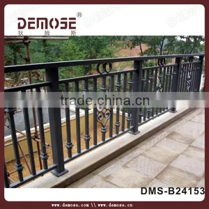 Top Sale Wrought Iron Balcony Railing Panels Designs With Hardware Materials thumbnail-1