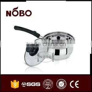 Wholesale Stainless Steel Milk Pot With Glass Lid thumbnail-2