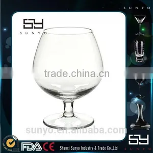 Mouth Blown Clear Crystal Lead-free Brandy Glass Snifter & Balloon thumbnail-3