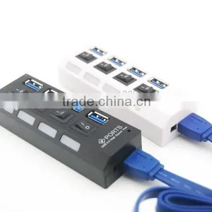 Computer 4 Ports 3.0 High Speed USB Hub With Swith Button thumbnail-6