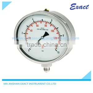 6"(150mm) Stainless Steel High Quality Liquid Filled Pressure Gauge Exact thumbnail-1