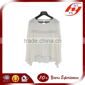 2016 Latest Elegant Ladies' Casual Tops Women Loose Blouse Plus Size Sheer Sexy Tops Patterns for Woman thumbnail-1