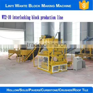 Fully Automatic WT2-10 New Design Soil Clay Interlocking Paver Brick Making Machine thumbnail-1