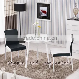 Small Apartment Minimalist Dining Table Round Tempered Glass Dining Table thumbnail-1