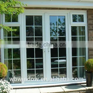 Energy Saving Double Glass Plastic/Vinyl Profile Casement Doors With Grilles thumbnail-5