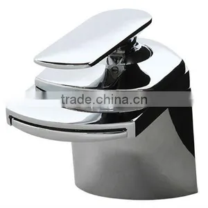 Single Handle Waterfall Vessel Filler Faucet in Chrome thumbnail-1