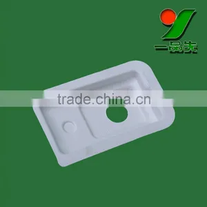 Customized White Bagasse Pulp Packaging Boxes / Biodegradable Fiber Molded Black Box Packaging thumbnail-1