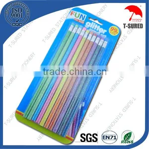 Glitter HB Pencil Set With Eraser thumbnail-1