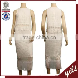 2016 New Fashion Summer Woman Sleeveless Vest Midi Bodycon Dress Suit thumbnail-1