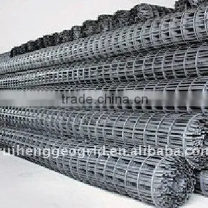 (Factory)50KN--50KN,50mx6m,Low Elongation Steel--Plastic Geogrid thumbnail-1