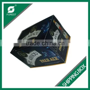 24 PACK BEER BOTTLES CORRUGATED CARTON BOX CUSTOM PRINTED 330ML WINE SHIPPING BOX thumbnail-1
