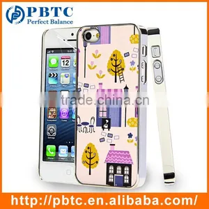 Set Screen Protector And Case For Iphone 5 , Beautiful Aluminium Flower Case thumbnail-4