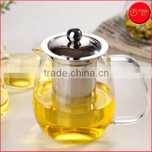 700ml Hot Selling Borosilicate Glass Tea Pot With Stainless Steel Infuser Tea Pitcher Teapot thumbnail-1