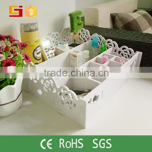 Custom Detachable Cosmetic Laser Cut Wooden Jewelry Stoarge Box With Deviders thumbnail-4
