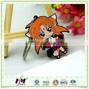 High Quality Low Price HSM Soft Plastic Custom Made Key Chains thumbnail-1