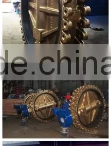 Al-bronze Line-type Soft Seated Rubber Lined DN400 Worm Gear Operated EPDM Seat Center Butterfly Valve thumbnail-5