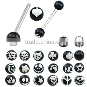 TR01062 Resin Printed Body Jewelry Fake Tongue Piercing thumbnail-5