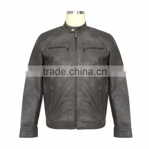 Men PU Leather Jacket Spring and Autumn Clothes thumbnail-1
