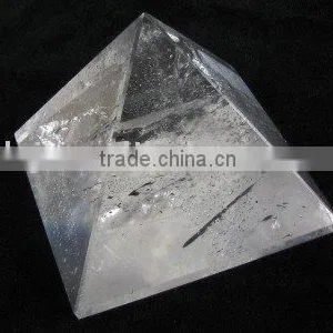Natural Rock Clear Crystal Pyramid thumbnail-1