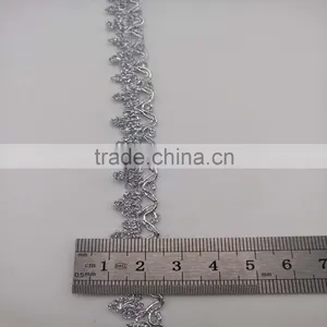 Elegant Vintage Passmenterie Lampshade Ribbon Sewing Craft Silver Lurex Lace Trim thumbnail-2