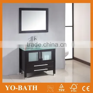 Glass Mountertop Bathroom Vanity,ceramic Wash Basin Bathroom Cabinet thumbnail-1
