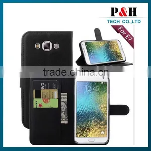 Hot New Products 2015 Stand Wallet Leather Case For Samsung Galaxy E7 thumbnail-1