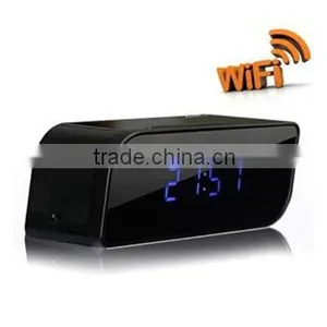 Night Vision 720P HD WIFI CLOCK Wifi Clock Mobile Phone Alarm Clock P2P Wifi Pinhole Hidden Alarm Clock Camera thumbnail-5