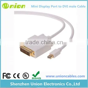 6FT White Mini DP DisplayPort to DVI Adapter Cable For Microsoft Surface Pro thumbnail-1