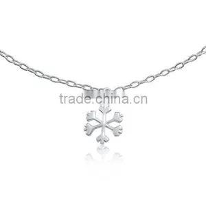 Unique Style Zinc Alloy Silver Plated Snowflake Adjustable Foot Chain Anklet thumbnail-2