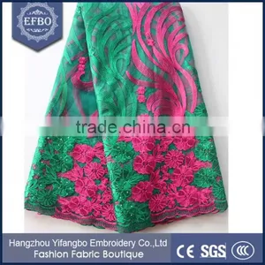 New Products Wholesale Bulk Mesh Lace Fabric Embroidery for Evening Dress thumbnail-3