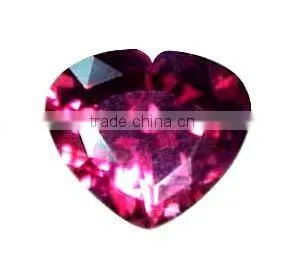 Rhodolite Garnet Faceted Heart thumbnail-1