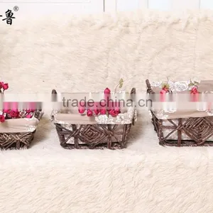 Flower Basket Beautiful Design Maize Husk Rattan Storage Basket thumbnail-1