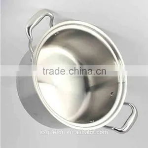 New Designs Stainless Steel Stockpot With Red Handle High Quality thumbnail-4