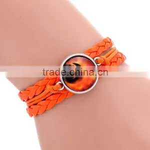 2016 Marilyn Monroe Picture Charm Bronze Color Infinity Cute Charm Leather Glass Cabochon Bracelet thumbnail-2