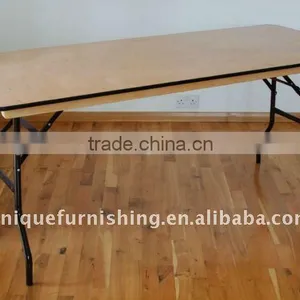 Rectangle Wooden Banquet Folding Table Wholesale thumbnail-1