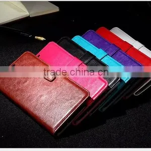 Factory High Quality Crazy Horse Pattern Wallet PC+PU Leather Case for IPhone 6 Plus Case With Photo Frame With Card Slot thumbnail-1