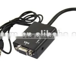 2014 Hot Sell VGA to HDMI Cable 1080P HDMI Male to VGA Female Video Converter Adapter Cable for PC DVD HDTV thumbnail-1