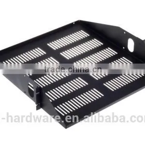 2U Universal Vented Rack Mount Cantilever With Fixed Server Cabinet Shelf thumbnail-2