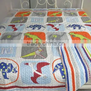 Small Pieces Pacthwork Mircofiber Printed Qulit/bedspread thumbnail-1