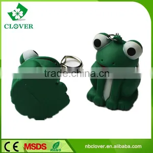 1 LED Plastic Promotional Led Keychain Flashlight With Frog Shape thumbnail-1