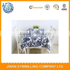Textile Factory Wholesale 100% Polyester Customized Logo Printed Promotional Table Cloth thumbnail-2