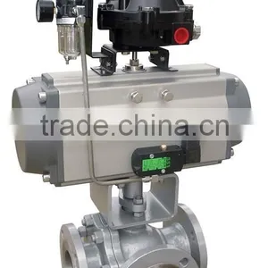 V Port Ball Valve Pneumatic Valve thumbnail-3