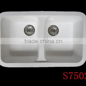 Kitchen Ware Acrylic Artificial Stone Kitchen Sink Double Bowls Resin Sink,wash Basin,Double Sinks Kitchen thumbnail-1