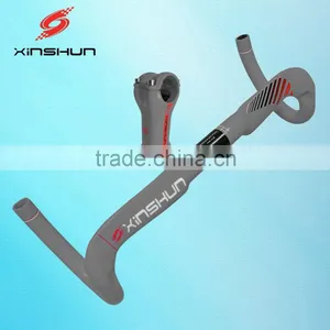 2016 Xinshun Mountain Bikes Carbon Handlebar Mtb Road Bike Accessories Bicycle Parts Grips With Stem BH2209 thumbnail-4