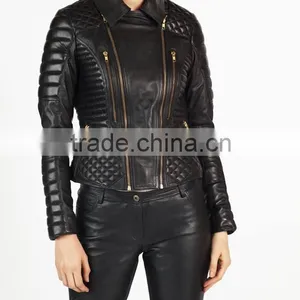 Leather Motorbike Jackets/ Special Racing Jacket For Women thumbnail-1