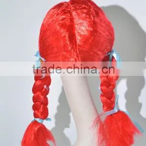 Cartoon Red Dreadloks With Two Ponytials Wig N358 thumbnail-3