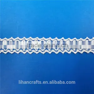 H0006A Elegant Lace Ribbon, 100% Cotton Lace ,Crocheted Lace thumbnail-1
