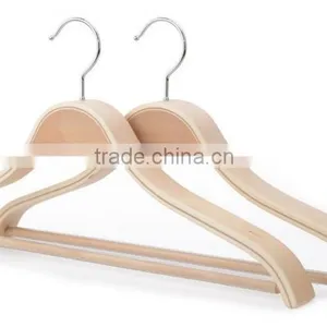 Luxury Wood Top Clothes Hnger for Suit,new Product Made in China,with Bar for Pant/trousers,wardrobe Hanger thumbnail-1