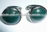 Titanium Cuff Button With Semi-precious Stone thumbnail-1