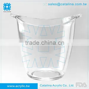 Functional Acrylic Product Clear Wine Barrel Ice Bucket Cooler thumbnail-4